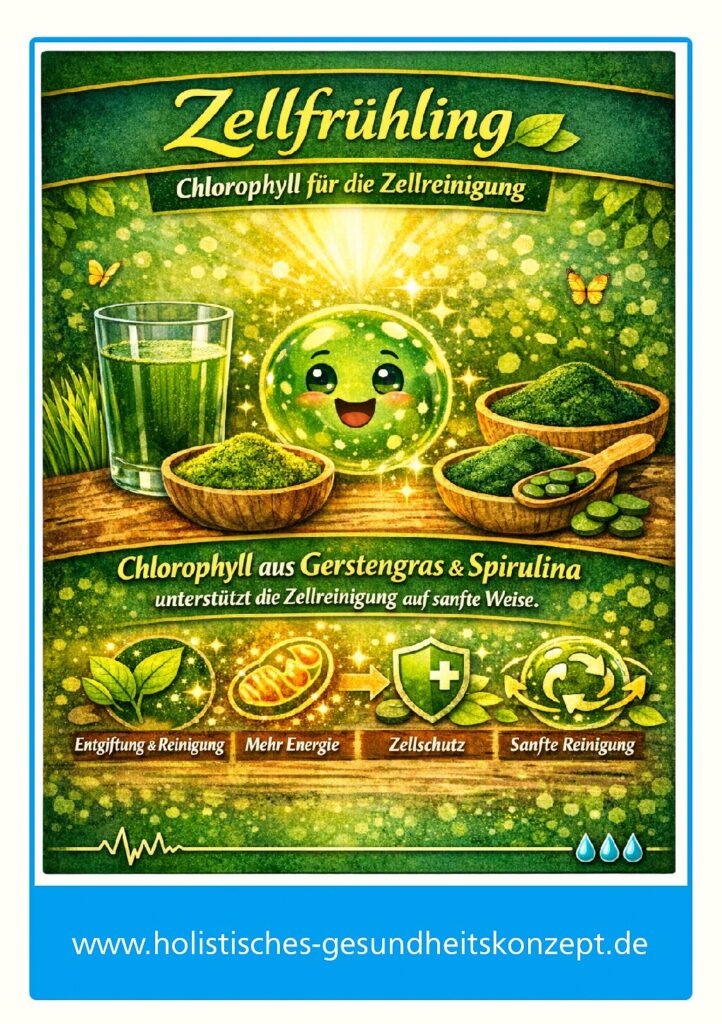 Zellfrühling – Chlorophyll aus Gerstengras & Spirulina