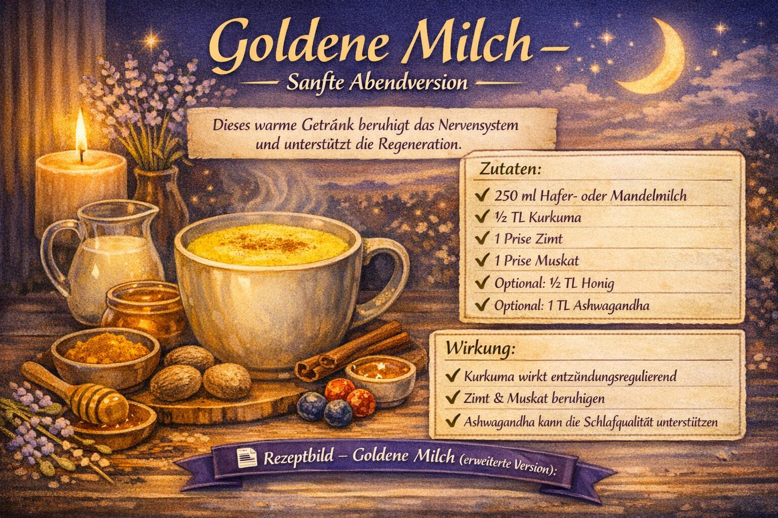 Rezeptbild Goldene Milch – sanfte Abendversion