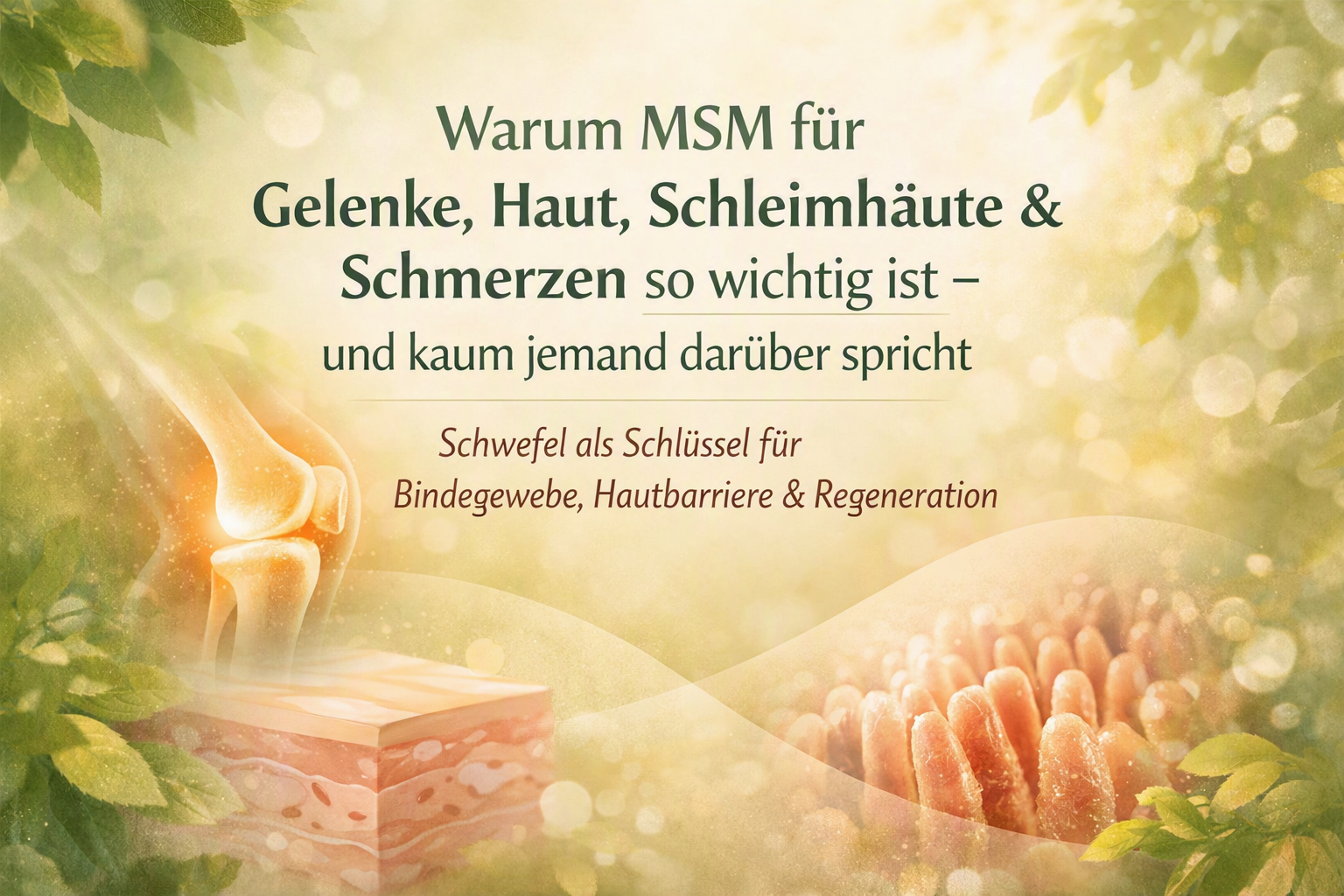 Du betrachtest gerade MSM – der unterschätzte Baustein für Gelenke, Entzündungen & Regeneration